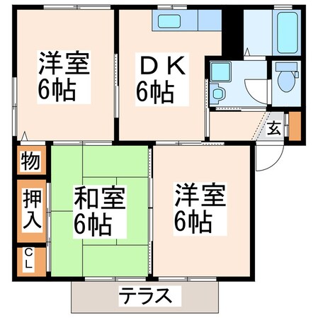 託麻市民センター前 徒歩4分 1階の物件間取画像